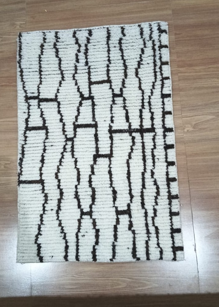 Luxury handmade carpet beige and gold design